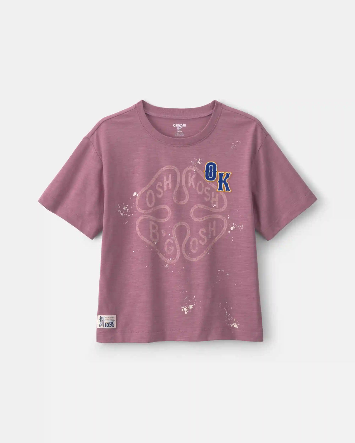 Girls 'OshKosh' Graphic Tee - Purple