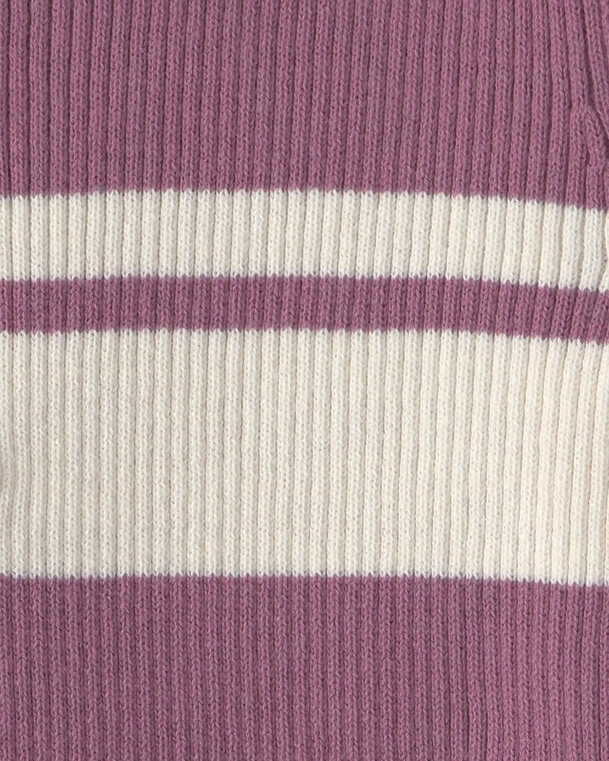 Girls Striped Polo Shirt - Purple