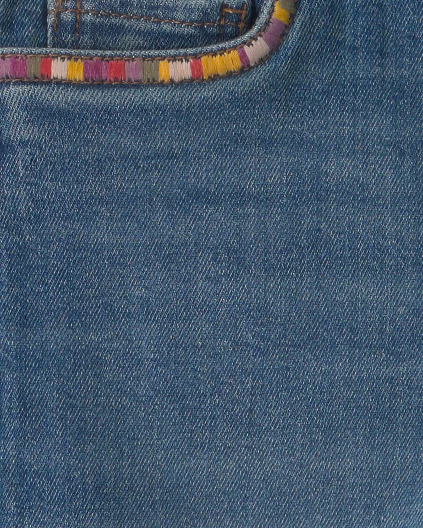 Girls Denim Wide-Leg Jeans - Medium Wash