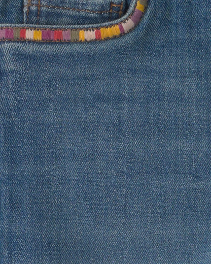 Girls Denim Wide-Leg Jeans - Medium Wash