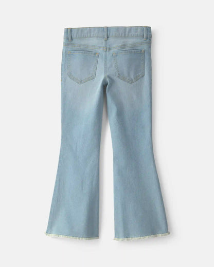 Girls Denim Flare Jeans - Light Wash