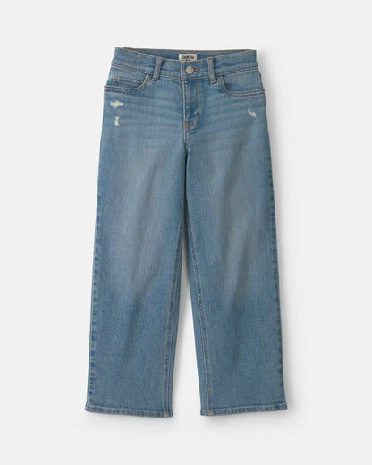 Girls Denim Straight Jeans - Light Wash