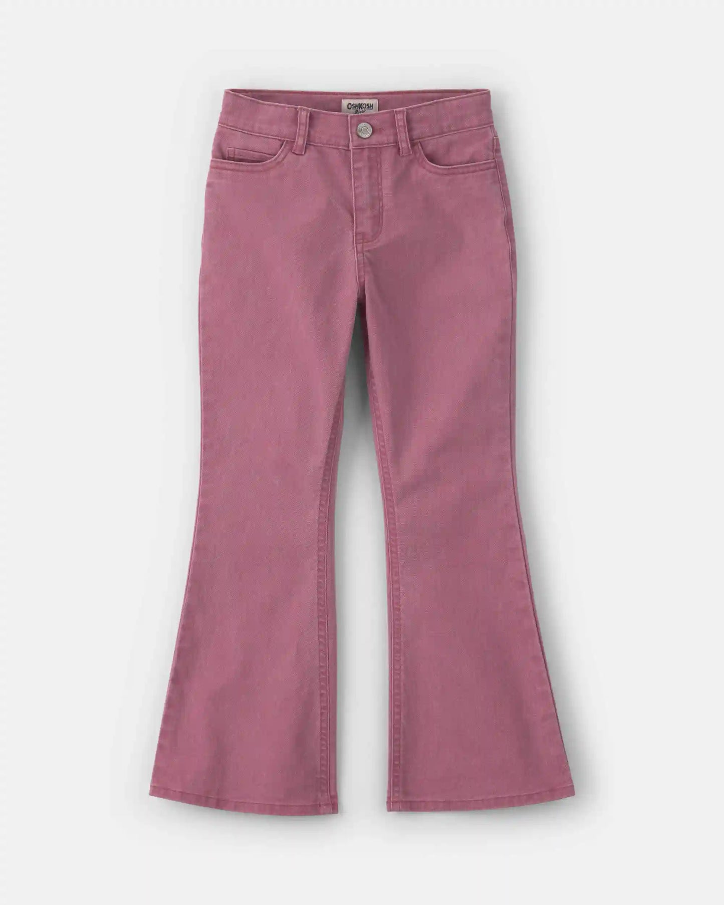 Girls Twill Flare Pants - Purple