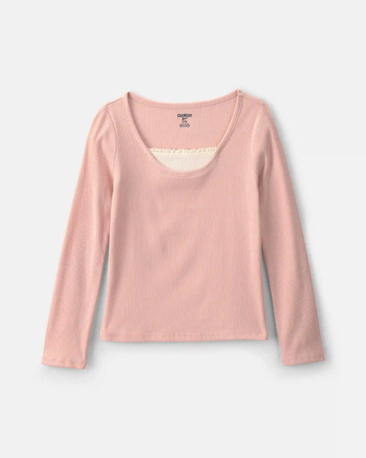 Girls Long-Sleeve Top - Pink