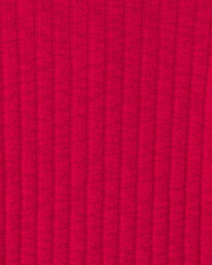 Girls Long-Sleeve Mock Neck Top - Red