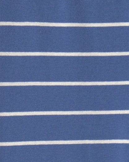 Boys 4-Piece Silly Food 100% Cotton Snug Fit Pajama Set - Blue