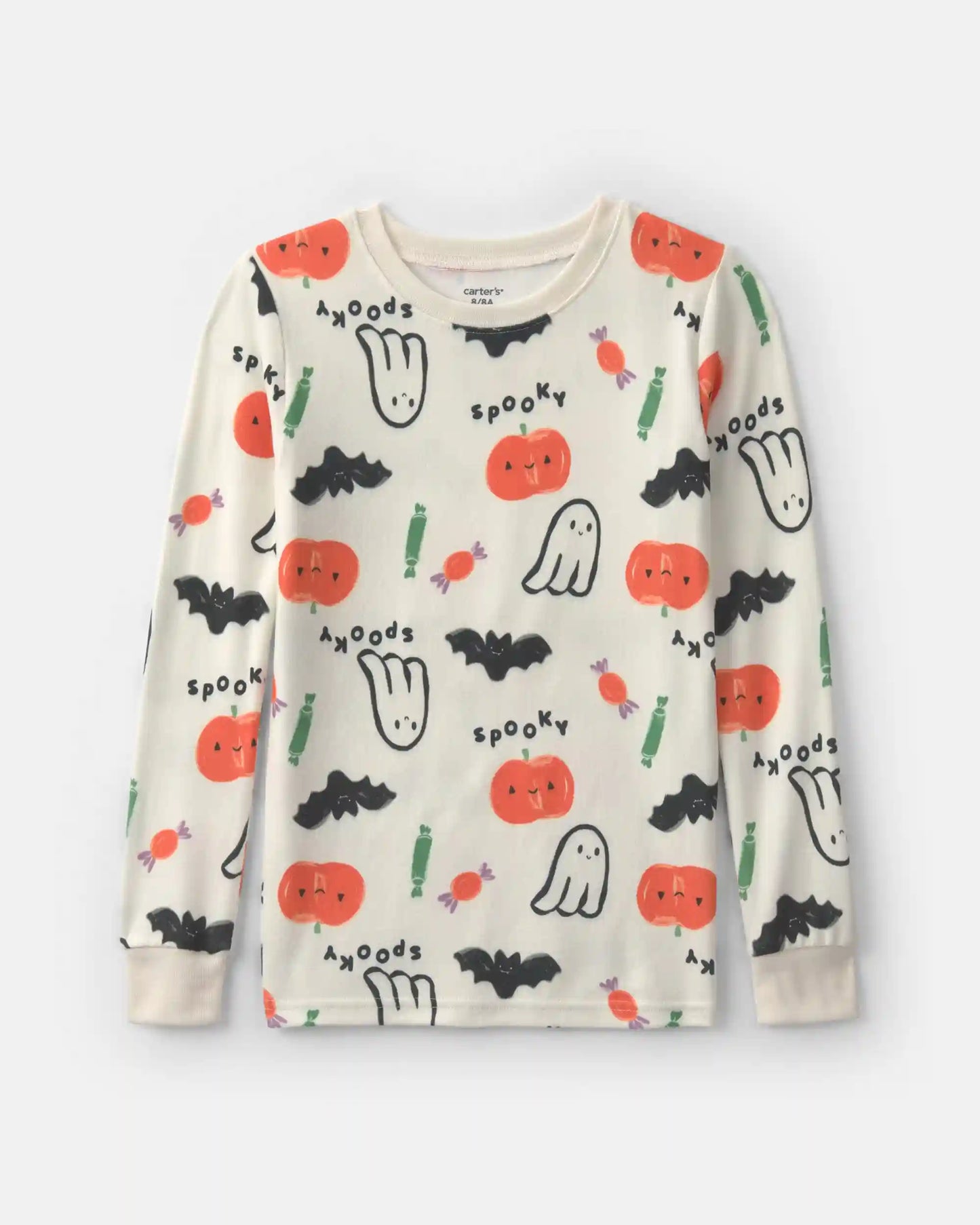 Kids 2-Piece Halloween Snug Fit Pajama Set - Cream