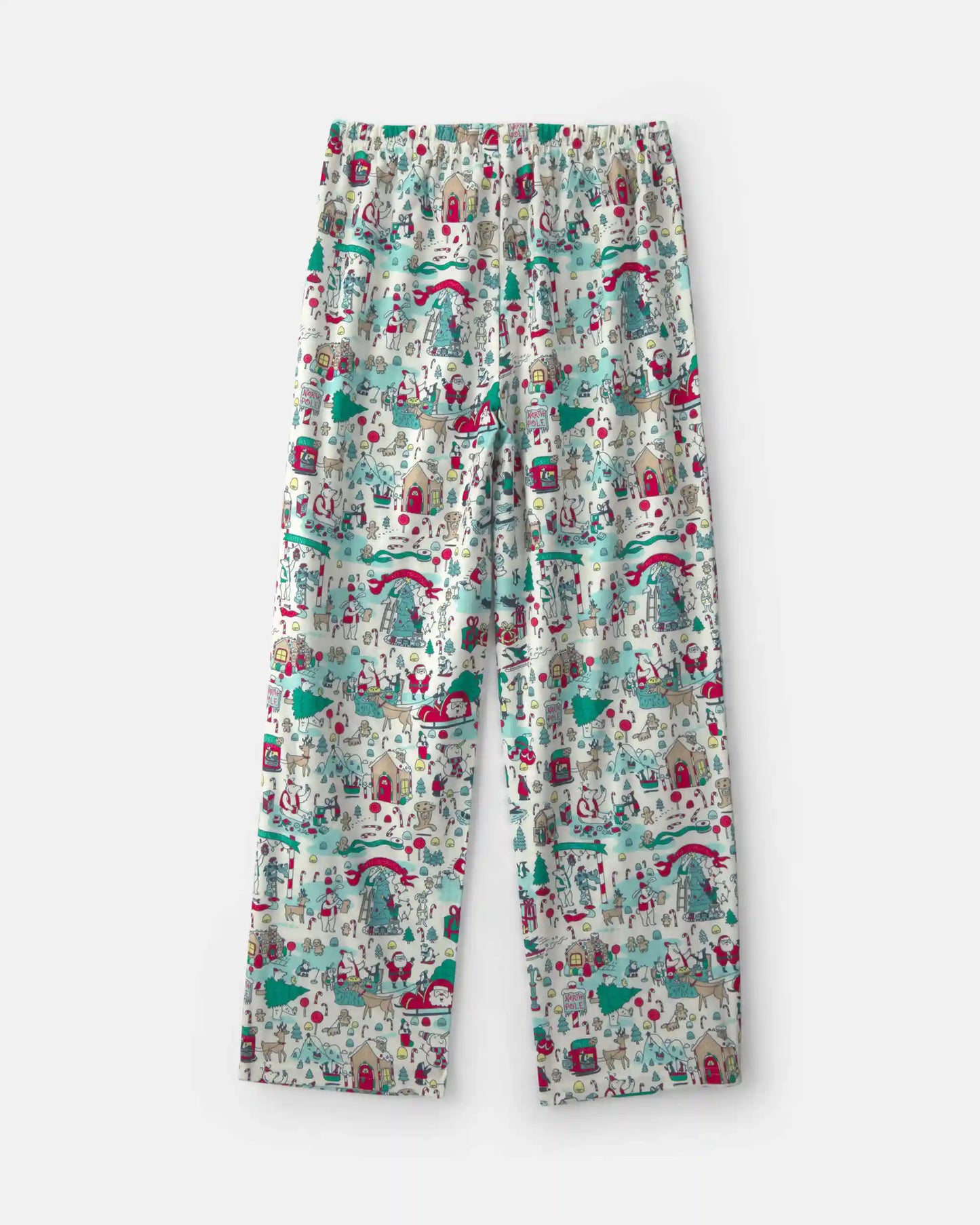 Kids Christmas Scavenger Hunt Fleece Loose Fit Pajama Bottoms
