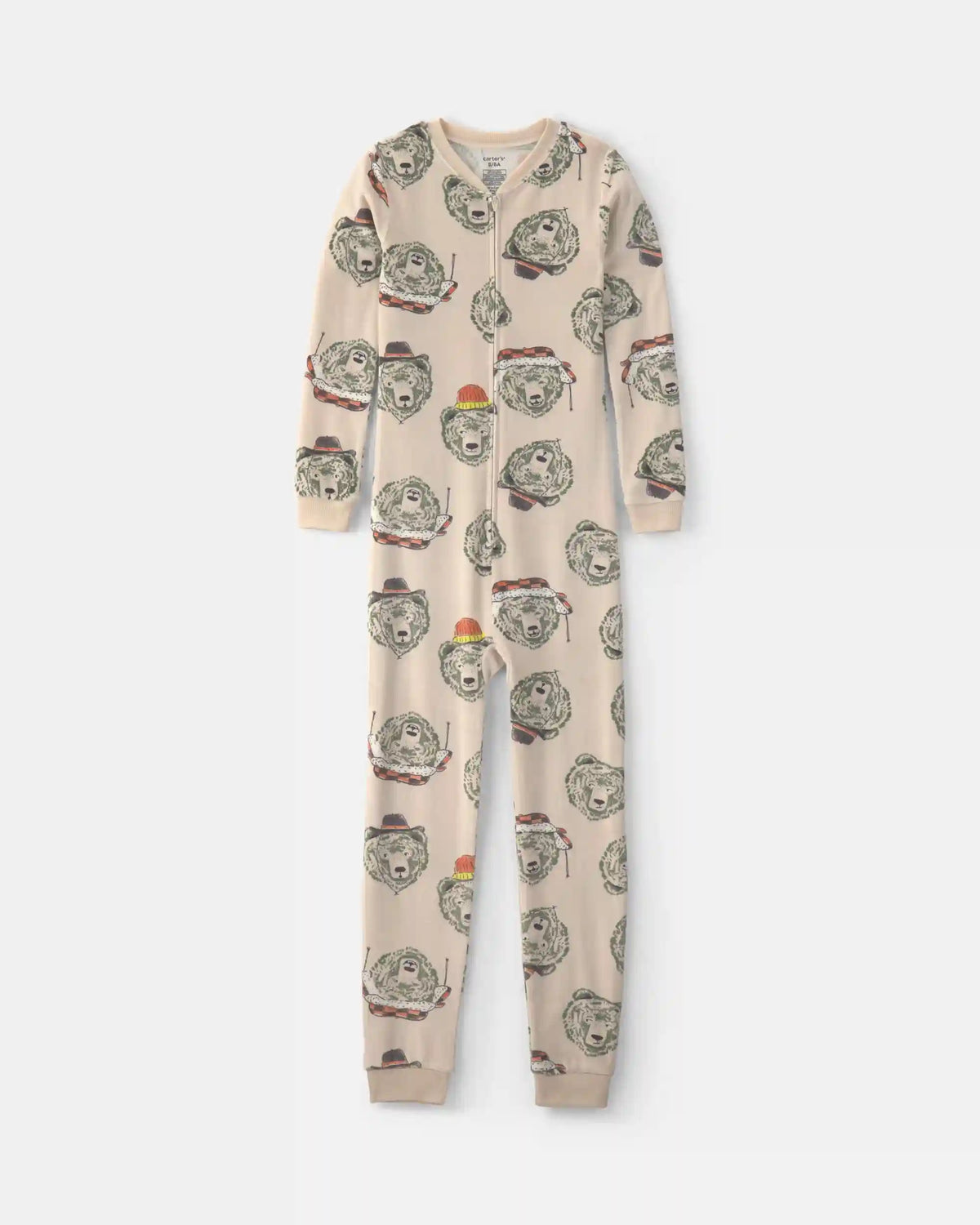 Boys 1-Piece Bears DreamPlush Snug Fit Pajama - Tan