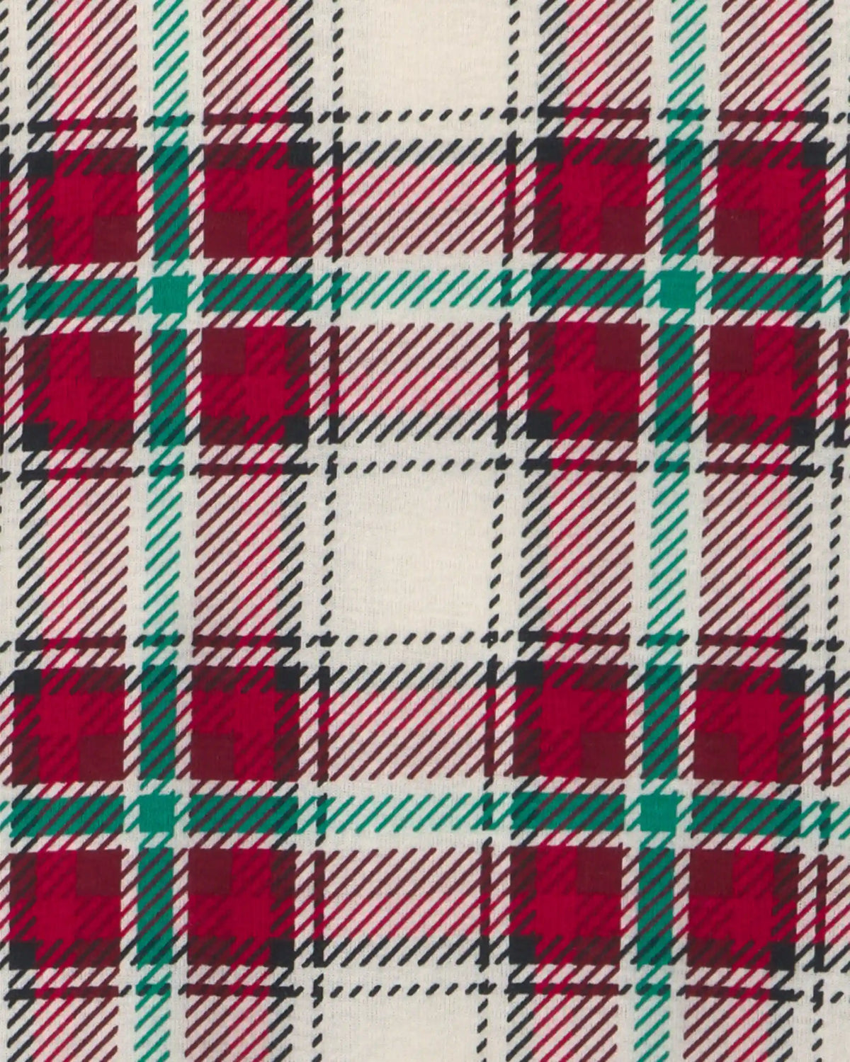 Kids 2-Piece Christmas Plaid 100% Cotton Snug Fit Pajama Set - Red/Green