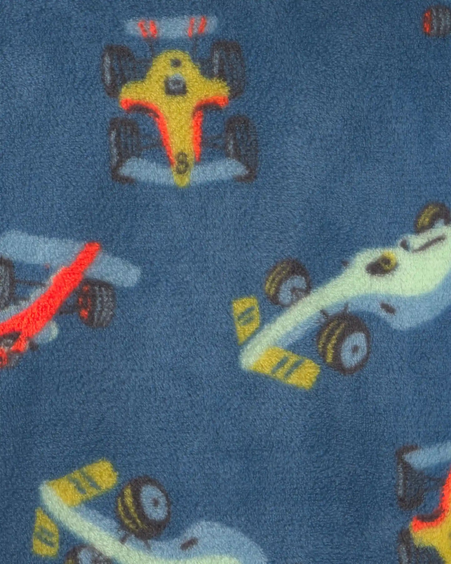 Boys Racecar Fleece Loose Fit Pajama Hoodie - Navy Blue