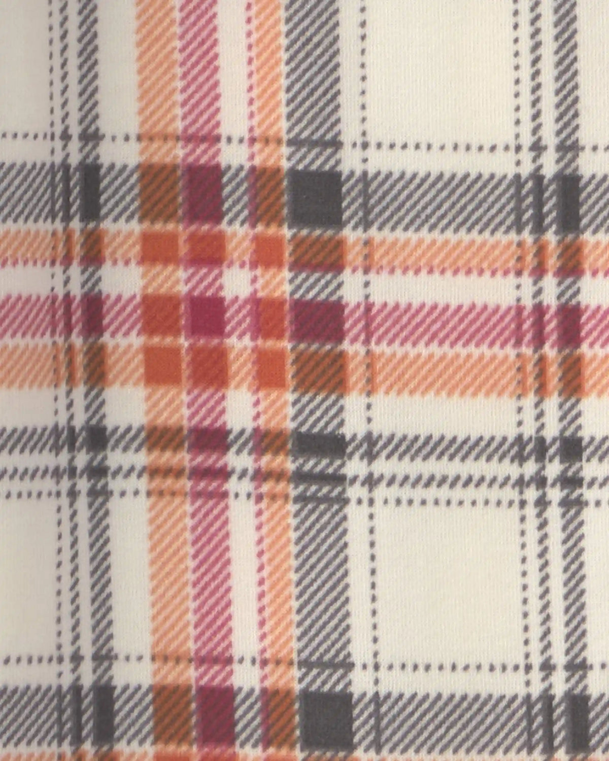 Boys 2-Piece Plaid Gamer Fleece Loose Fit Pajama Set - Grey/Orange