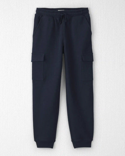 Boys Organic Cotton French Terry Cargo Pants