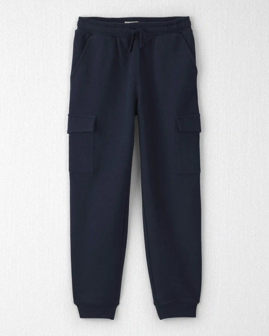 Boys Organic Cotton French Terry Cargo Pants