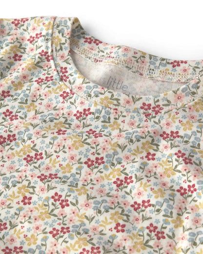 Girls 2-Piece Organic Cotton Pajamas in Floral