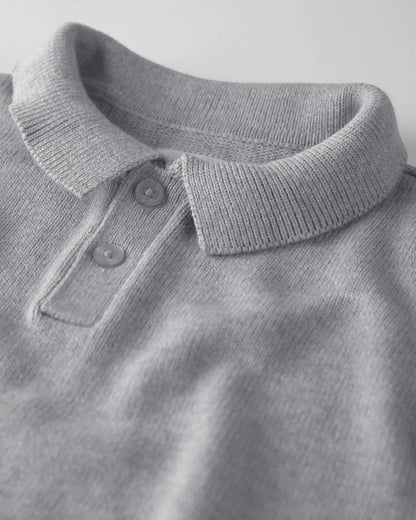 Boys Organic Cotton Sweater Knit Polo