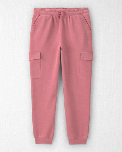 Girls Organic Cotton French Terry Cargo Pants