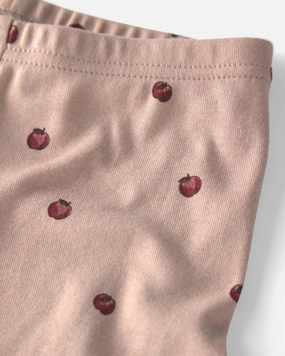 Girls 2-Piece Organic Cotton Pajamas in Apples