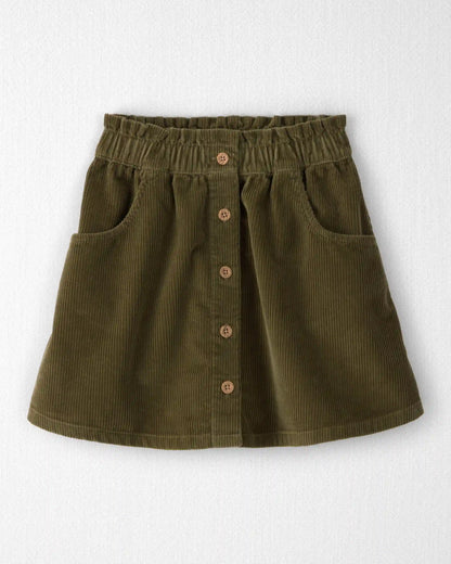 Girls Organic Cotton Corduroy Skirt