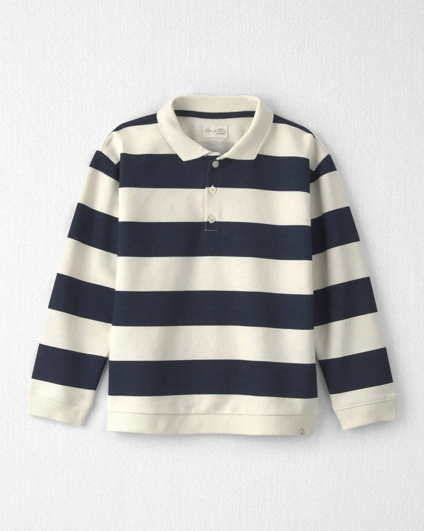 Boys Organic Cotton French Terry Rugby Polo