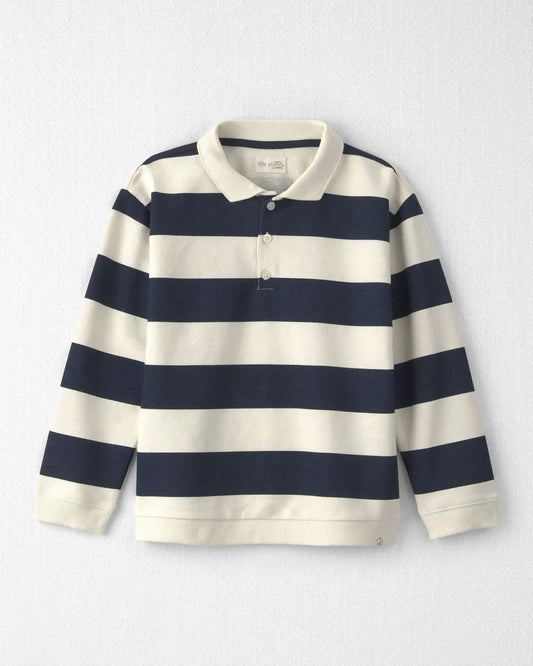 Boys Organic Cotton French Terry Rugby Polo