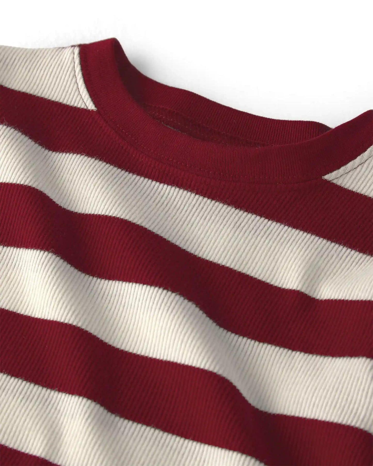 Kids 2-Piece Organic Cotton Ribbed Pajamas in Stripes