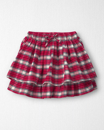 Girls Organic Cotton Flannel Skirt