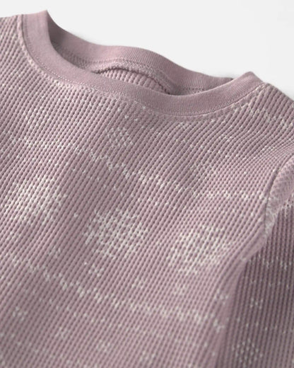 Girls 2-Piece Fair Isle Waffle Knit Pajamas Made with Organic Cotton