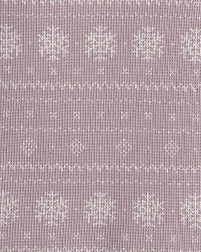 Girls 2-Piece Fair Isle Waffle Knit Pajamas Made with Organic Cotton