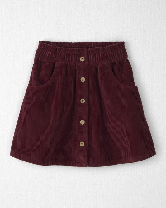 Girls Organic Cotton Corduroy Skirt