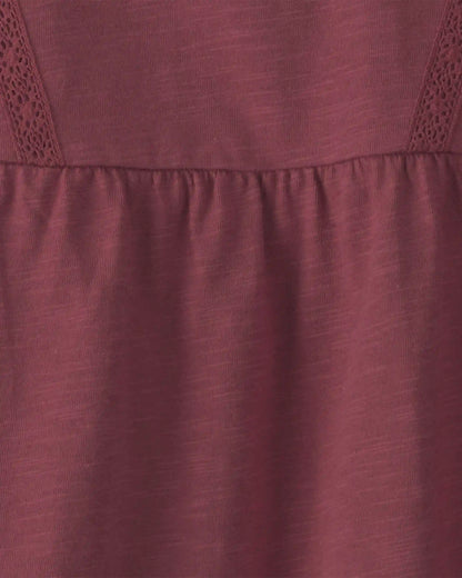 Girls Organic Cotton Peplum Top