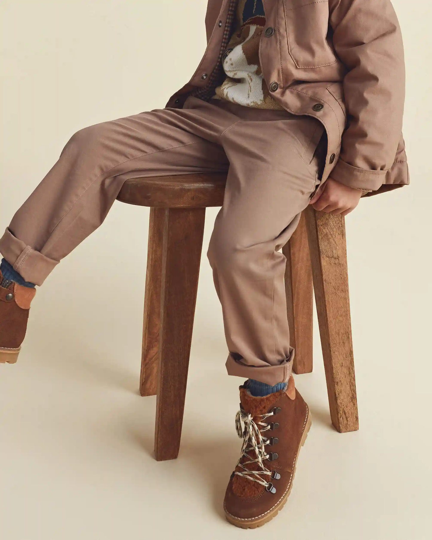 Boys Twill Pants - Brown