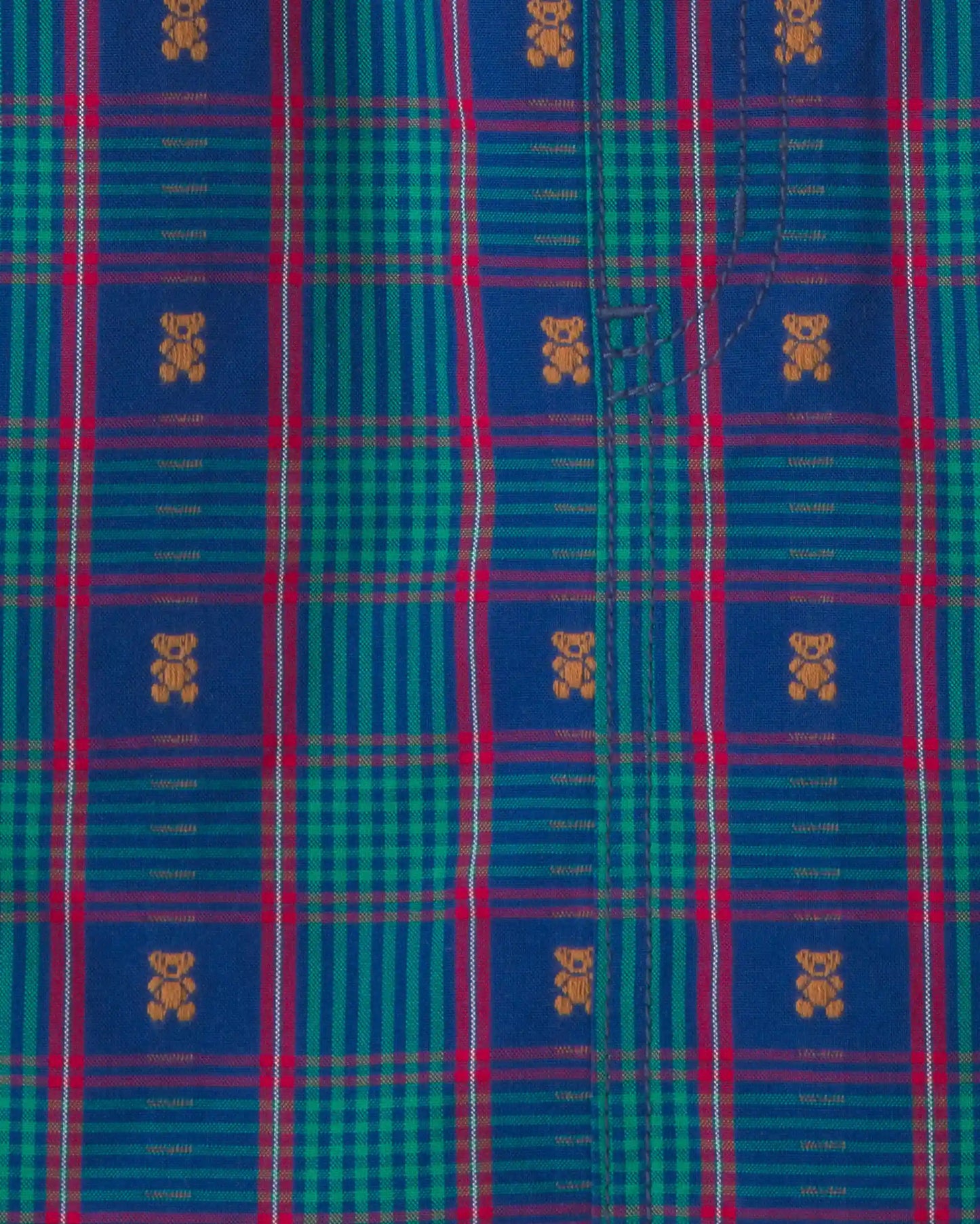 Girls Bear Plaid Skirtall - Navy Blue