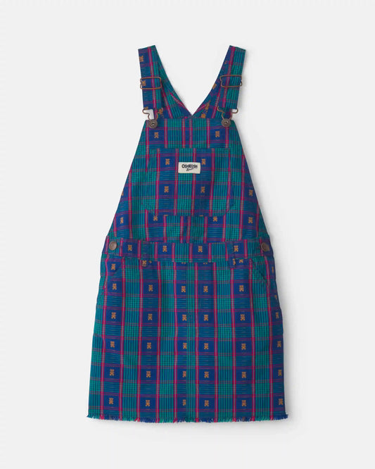 Girls Bear Plaid Skirtall - Navy Blue