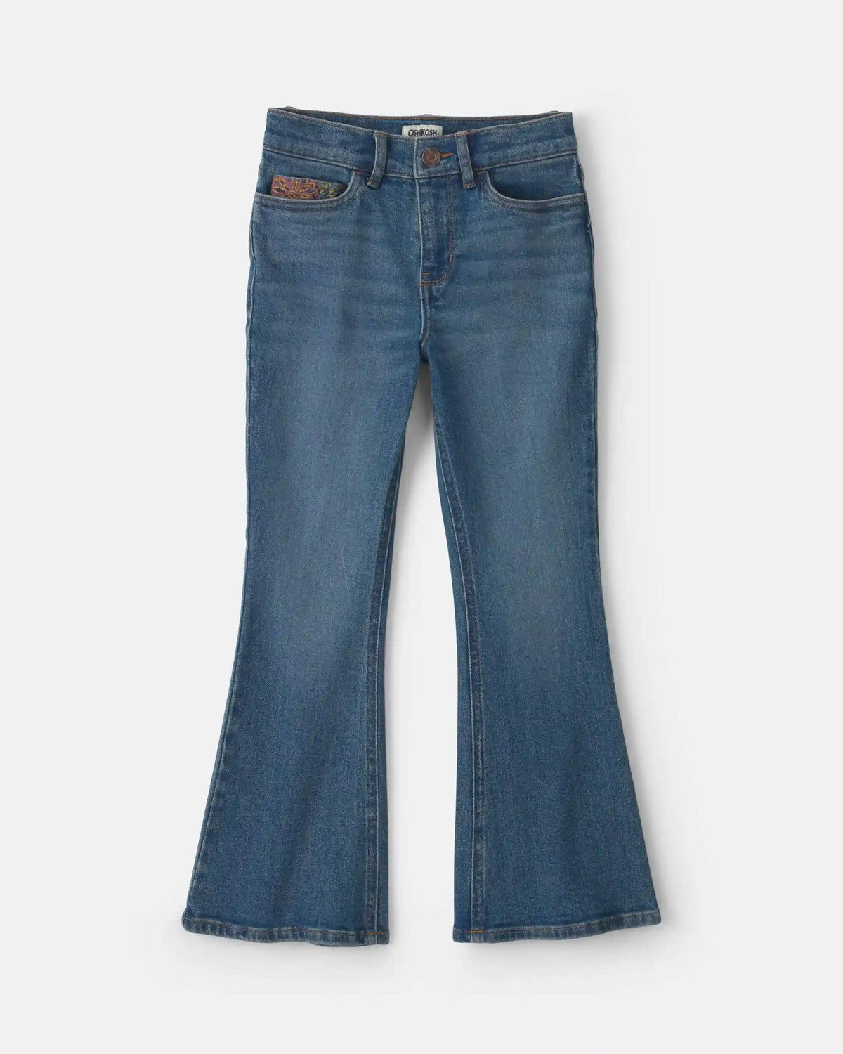 Girls Denim Flare Jeans - Medium Wash
