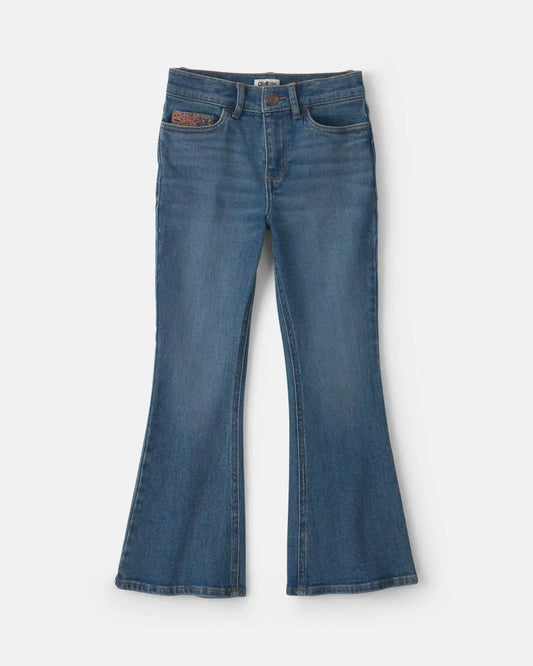 Girls Denim Flare Jeans - Medium Wash