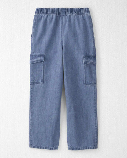 Kids Organic Cotton Denim Cargo Pants