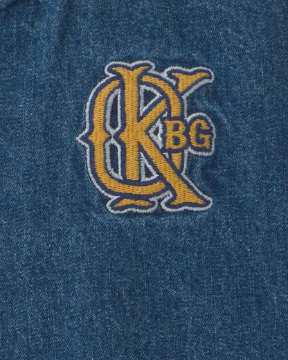 Boys Varsity Denim Jacket - Medium Wash