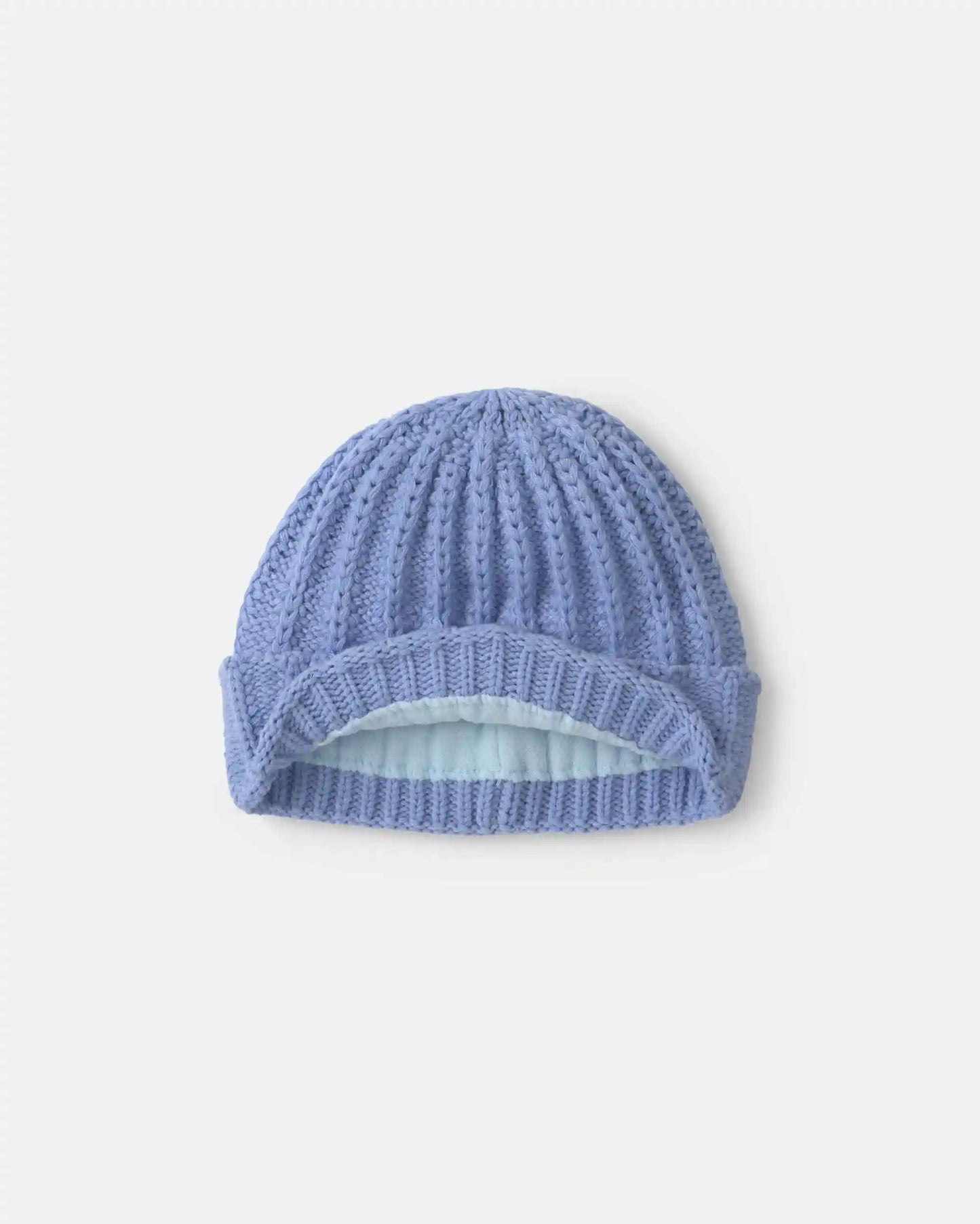 Girls Ribbed Beanie - Purple