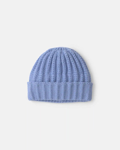 Girls Ribbed Beanie - Purple