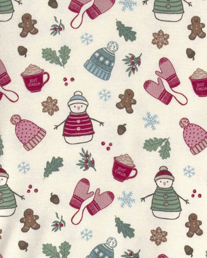 Girls 2-Piece Organic Cotton Pajamas in Winter Wonderland