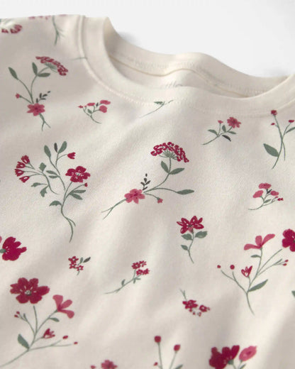 Girls 2-Piece Organic Cotton Pajamas in Rosethorn Hollow