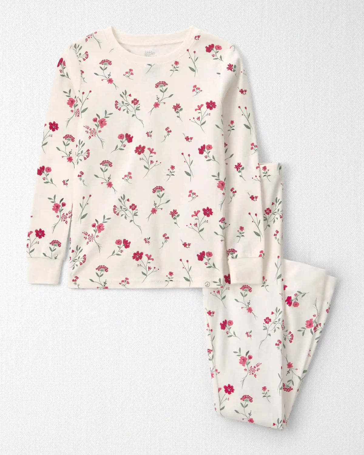 Girls 2-Piece Organic Cotton Pajamas in Rosethorn Hollow