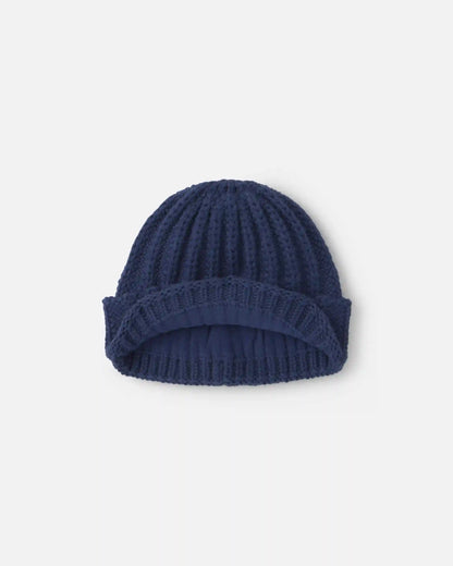 Boys Ribbed Beanie - Navy