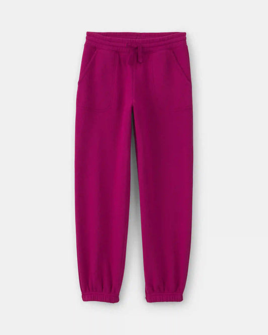 Girls Fleece Joggers - Burgundy