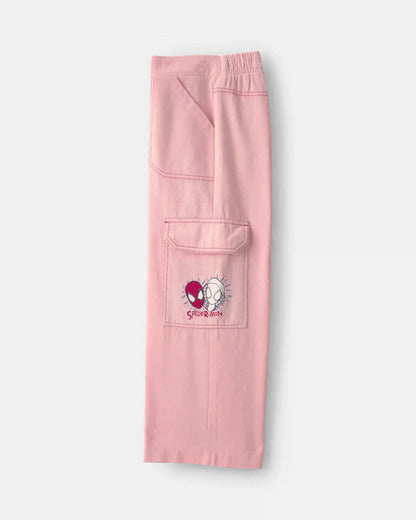 Girls ©Marvel Spider-Man Cargo Pants - Pink