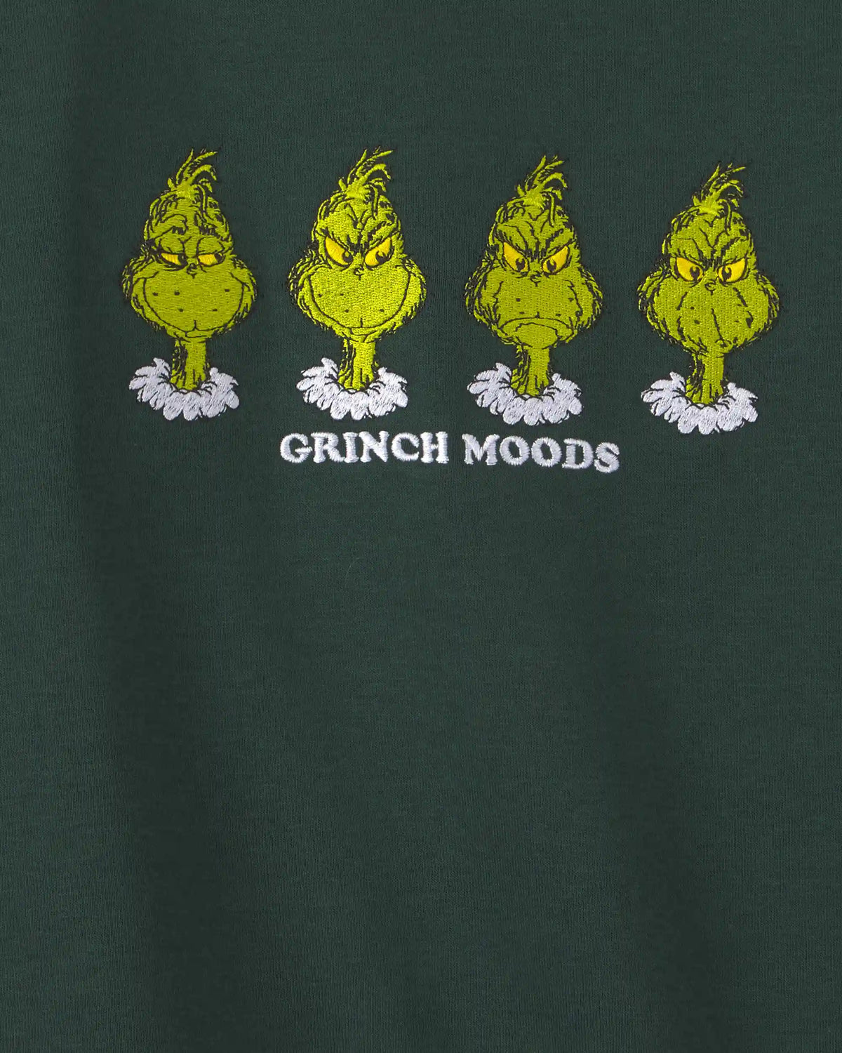 Boys Dr. Seuss™ The Grinch Embroidered Christmas Fleece Pullover Sweatshirt - Green