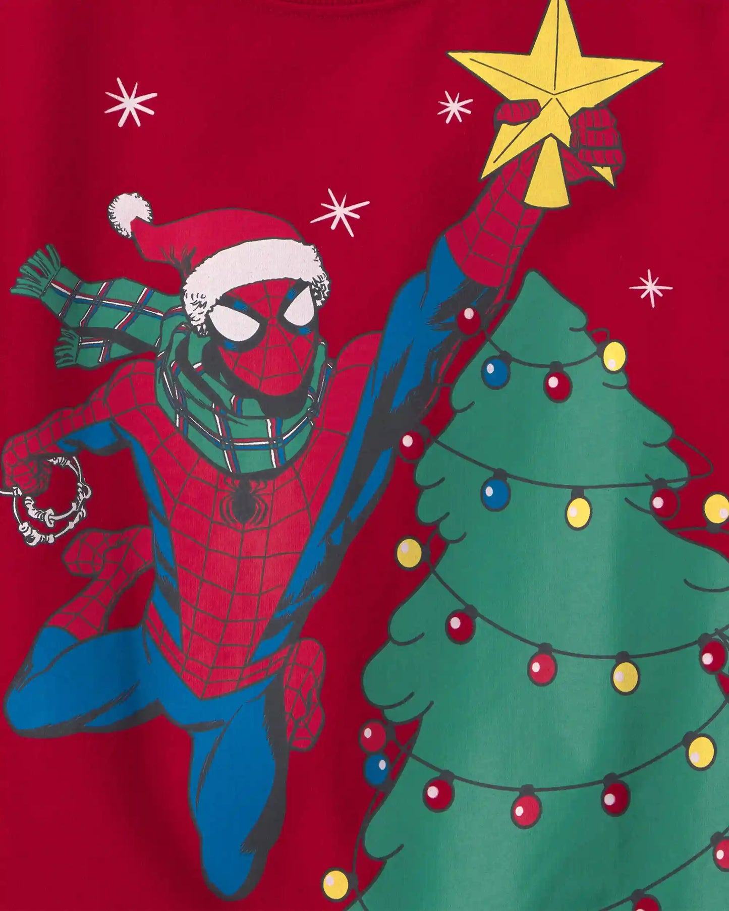 Boys ©Marvel Spider-Man Christmas Pullover Sweatshirt - Red