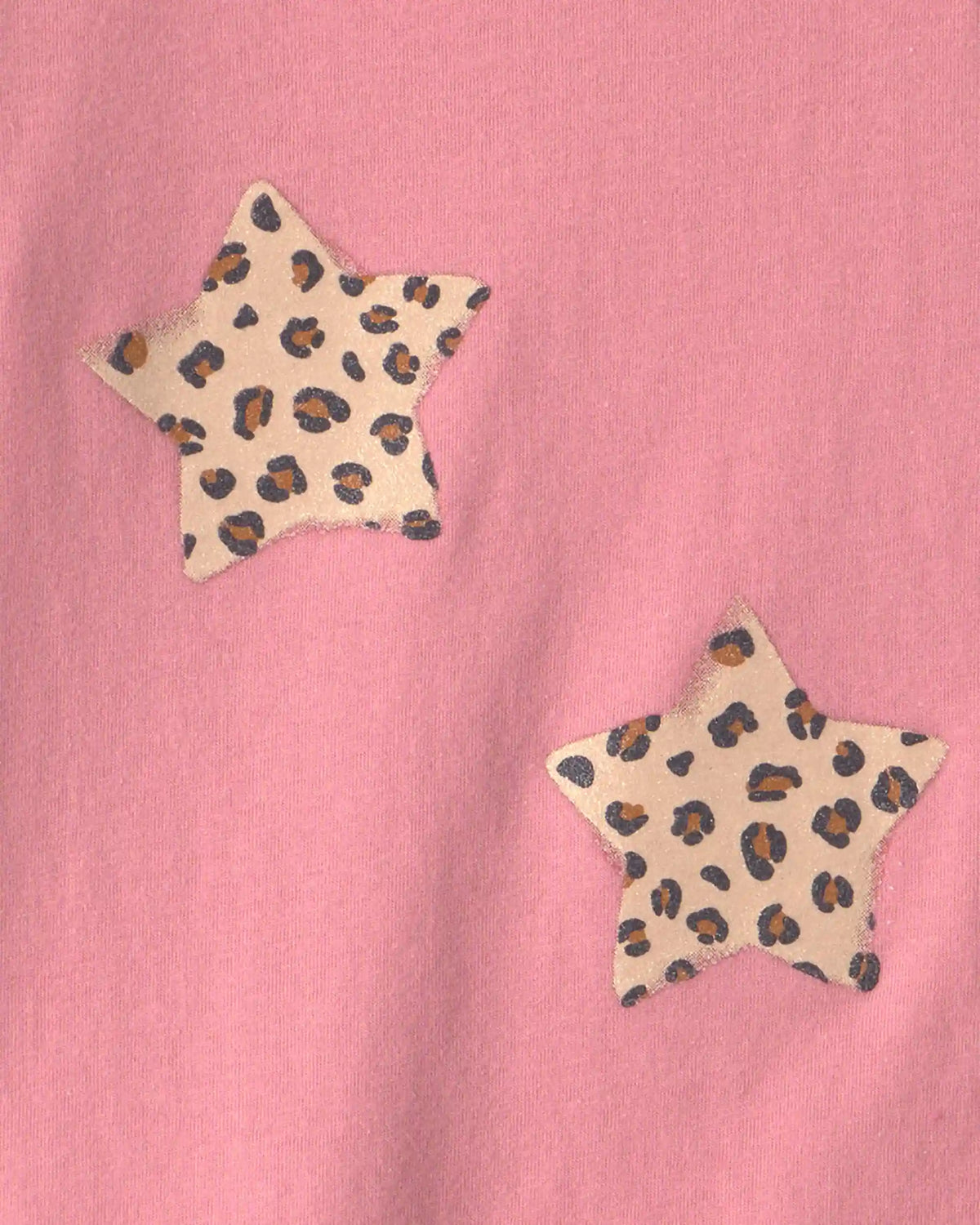 Girls Cheetah Star Long-Sleeve Graphic Tee - Pink
