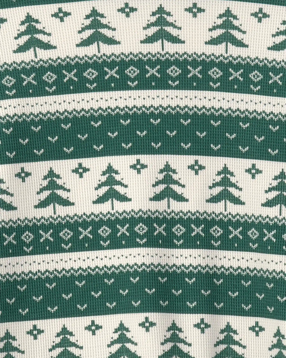 Adult 2-Piece Fair Isle Waffle Knit Pajamas Made with Organic Cotton